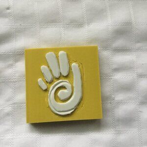 Two sides hand made rubber stamp